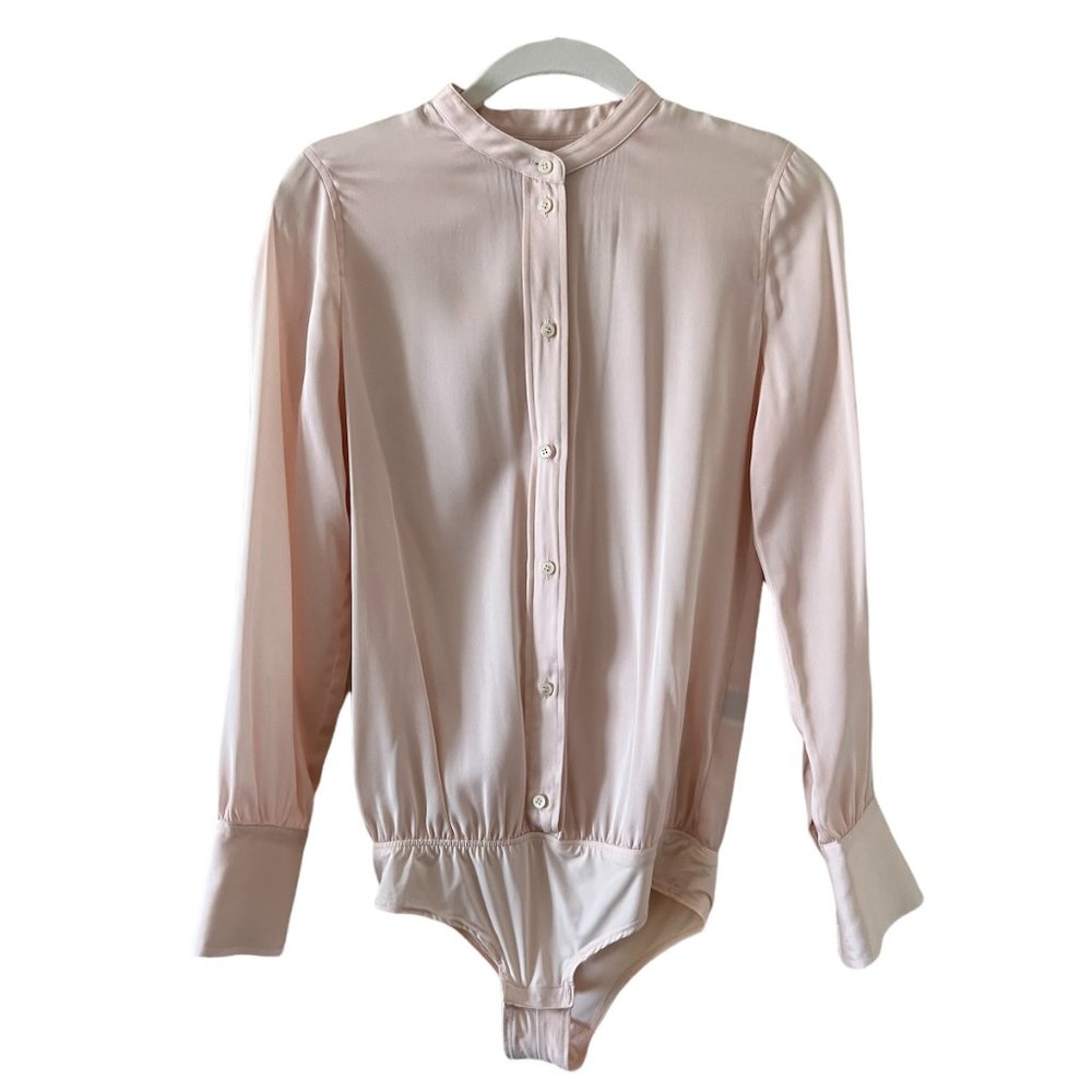 J CREW Ashton Silk Blend Light Pink Bodysuit Size 00